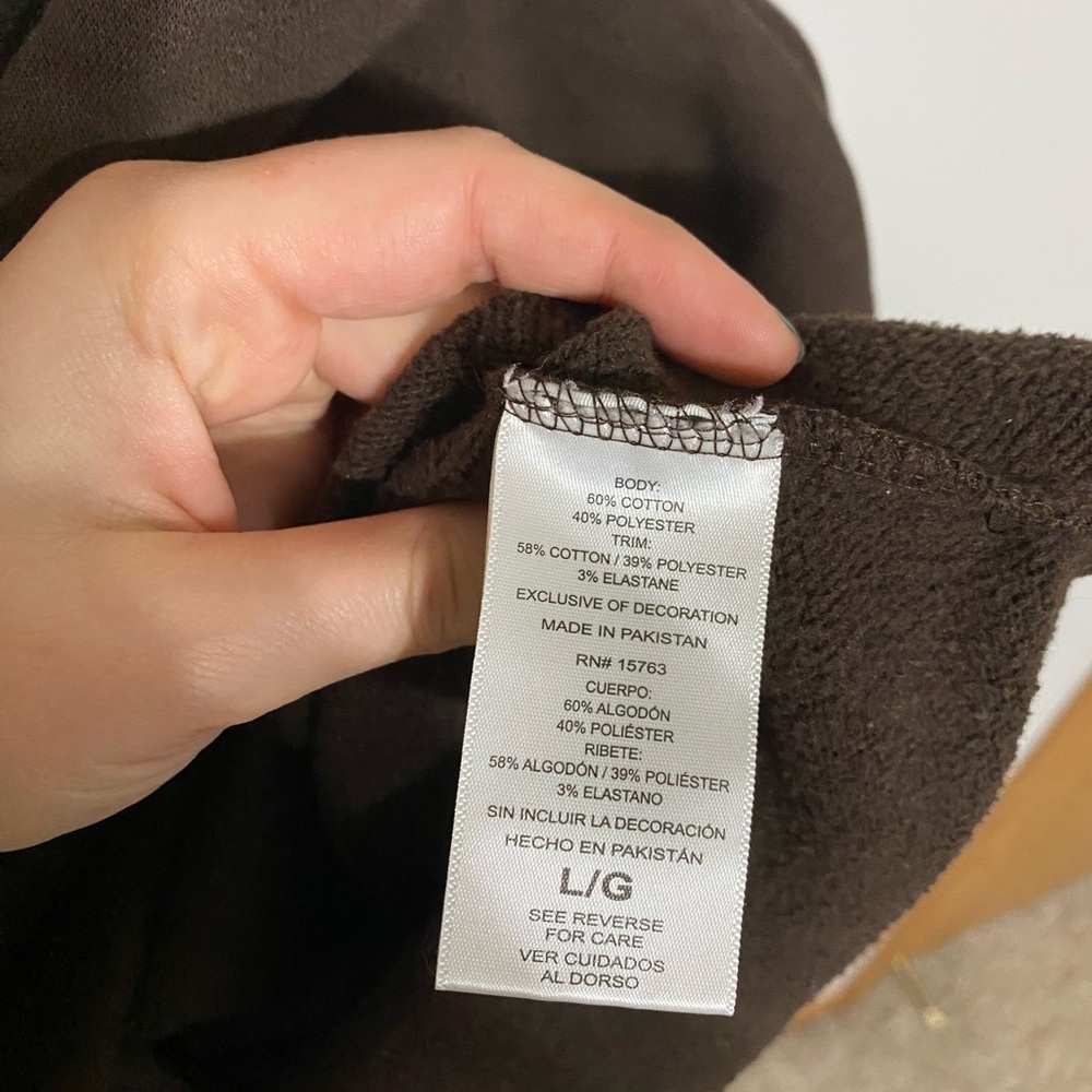 Champion Dark Brown Women's Cropped Hoodie - Picture 5 of 5